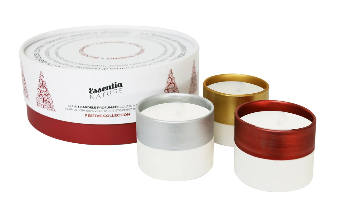Rubinrote Weihnachtsduftkerze – Essentia Switzerland